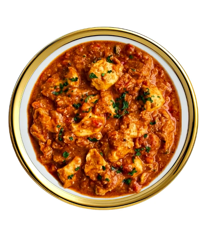 Chicken Curry With Bread & Salad